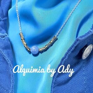 Alquimia Silver and Blue Necklace